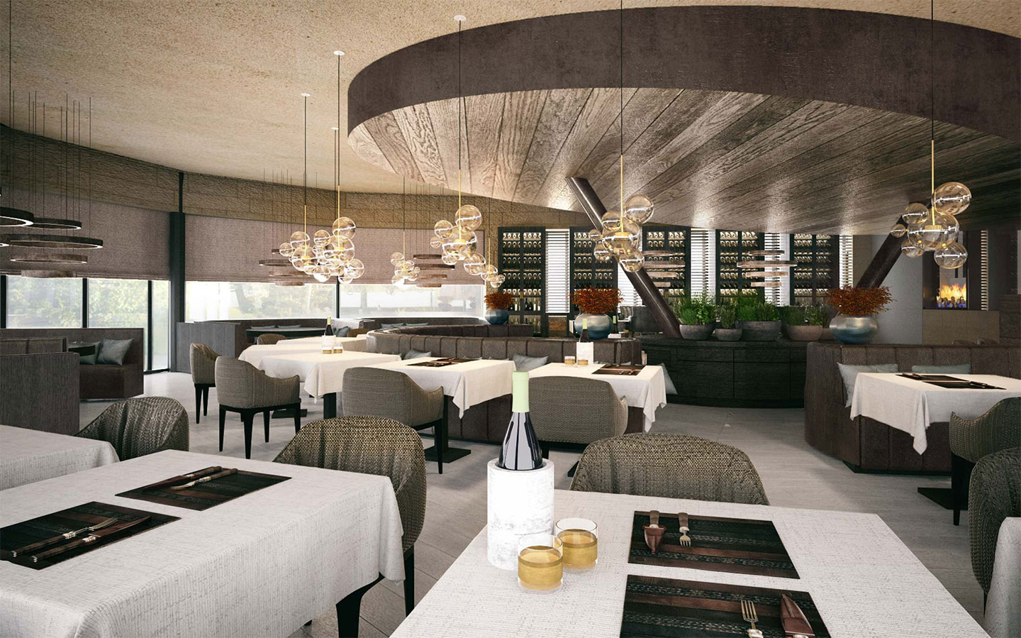 增強高端高爾夫俱樂部體驗的室內設計