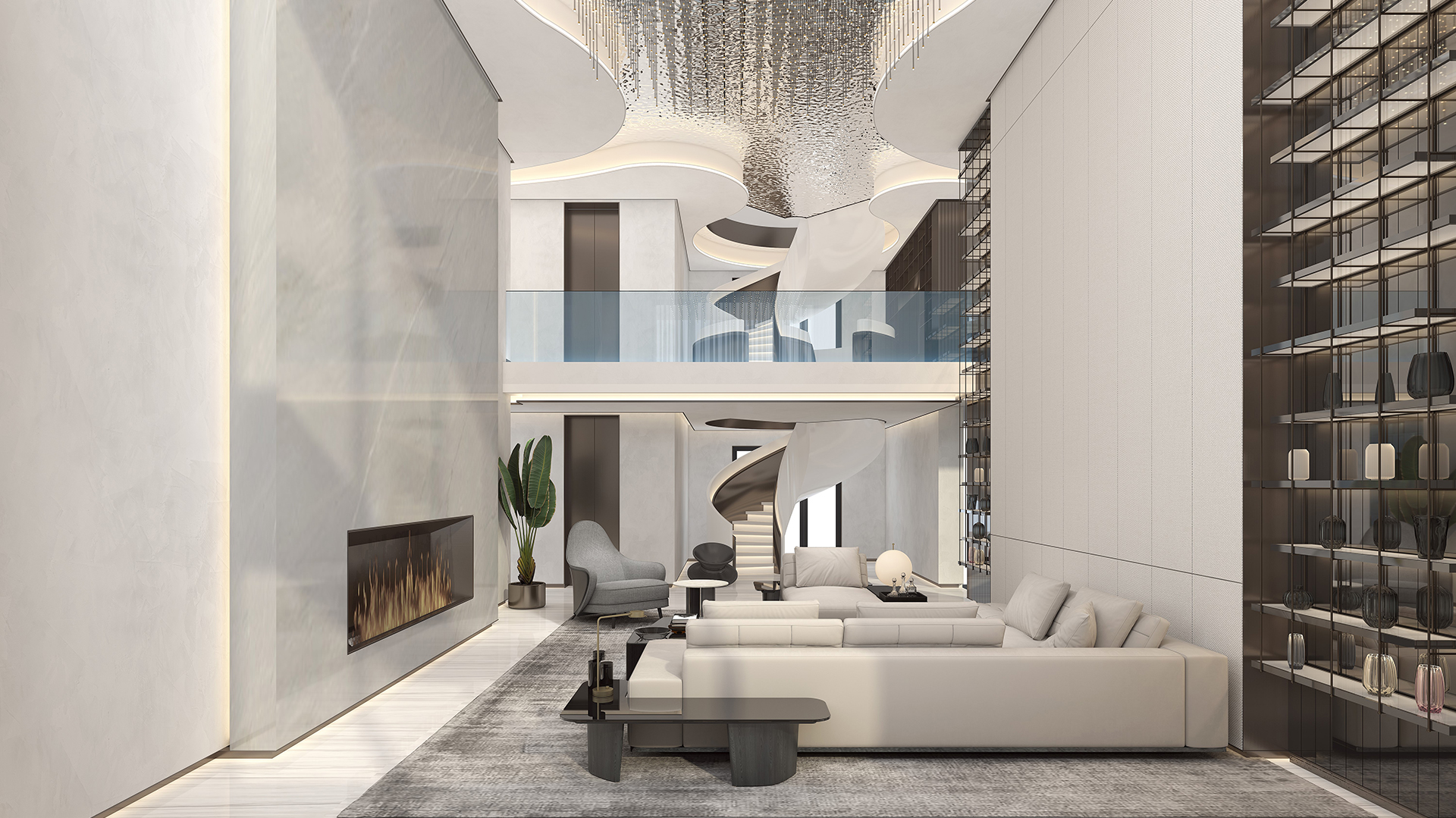 北京順義900㎡現代簡約的別墅室內設計方案	「多圖」