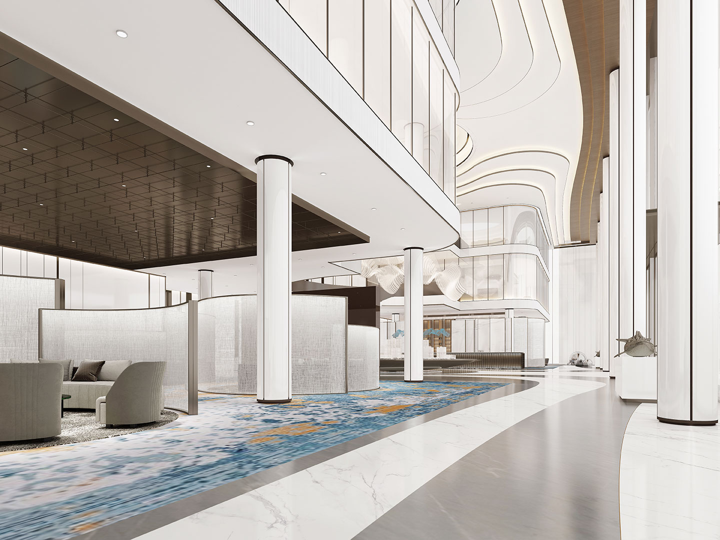 恒力蘇州中心全球運營總部辦公樓室內設計方案「多圖」